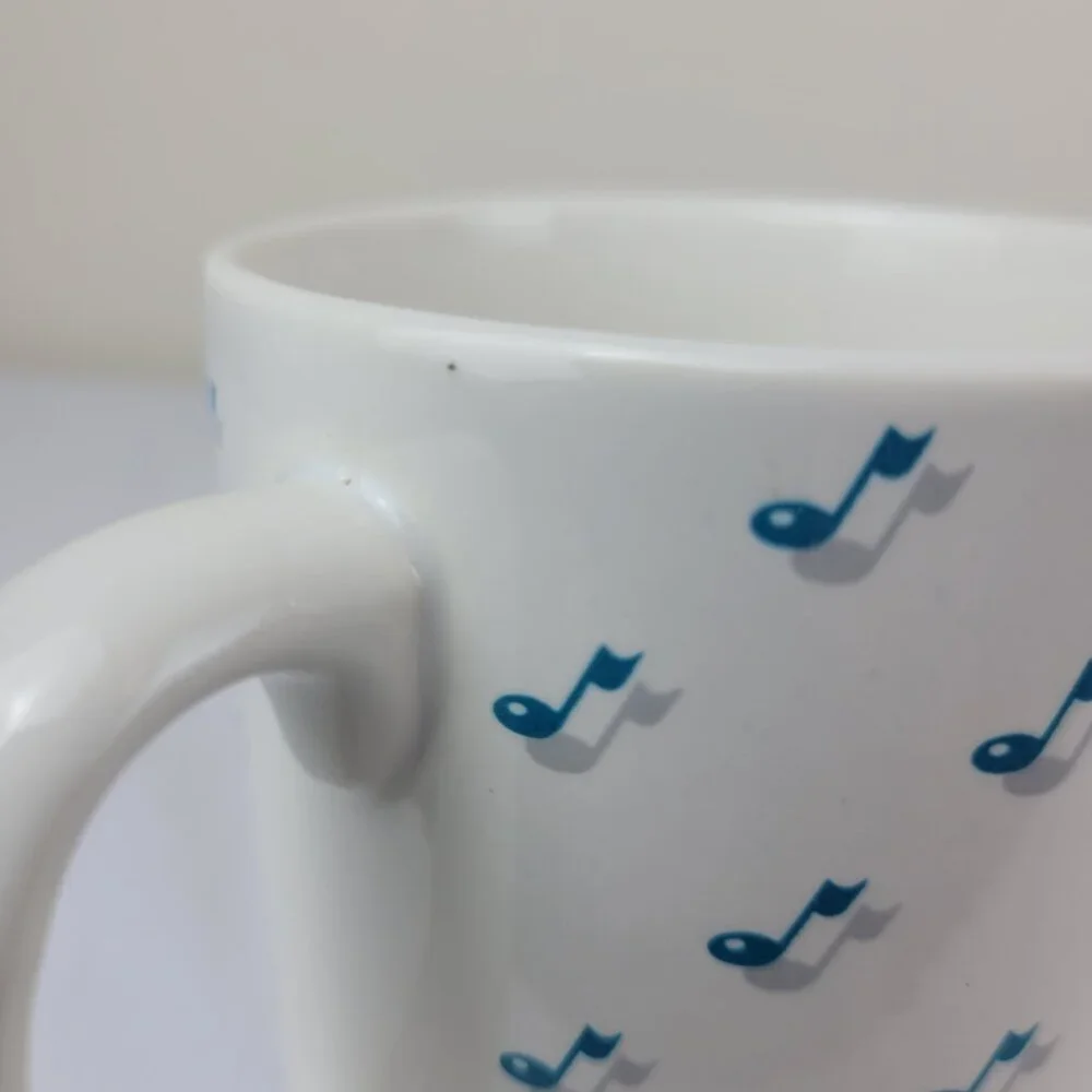 Vintage Disney Mickey Mouse Club Mug. Taiwan retro diner music notes jukebox 50s